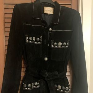 Double D Ranch Wear Black Suede Jacket